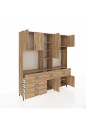 Hyperion Dolap 10 Raflı 6 Çekmeceli 8 Kapaklı 220x44x243 - S553M061V21B