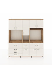 Hyperion Dolap 10 Raflı 6 Çekmeceli 8 Kapaklı 220x44x243 - S553M061V22B