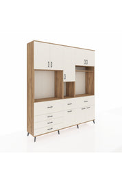 Hyperion Dolap 10 Raflı 6 Çekmeceli 8 Kapaklı 220x44x243 - S553M061V22B