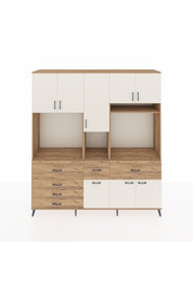 Hyperion Dolap 10 Raflı 6 Çekmeceli 8 Kapaklı 220x44x243 - S553M061V24B