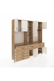 Hyperion Dolap 10 Raflı 6 Çekmeceli 8 Kapaklı 220x44x243 - S553M061V24B