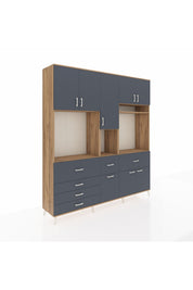 Hyperion Dolap 10 Raflı 6 Çekmeceli 8 Kapaklı 220x44x243 - S553M061V26B