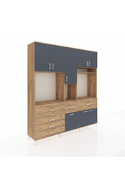 Hyperion Dolap 10 Raflı 6 Çekmeceli 8 Kapaklı 220x44x243 - S553M061V27B