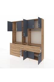 Hyperion Dolap 10 Raflı 6 Çekmeceli 8 Kapaklı 220x44x243 - S553M061V27B