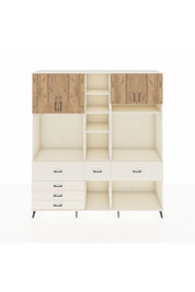 Hyperion Dolap 11 Raflı 6 Çekmeceli 4 Kapaklı 220x44x243 Aytaşı-Çam/Aytaşı