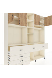 Hyperion Dolap 11 Raflı 6 Çekmeceli 4 Kapaklı 220x44x243 Aytaşı-Çam/Aytaşı