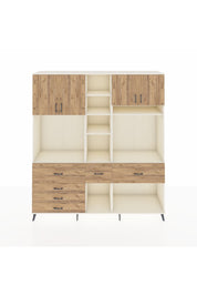 Hyperion Dolap 11 Raflı 6 Çekmeceli 4 Kapaklı 220x44x243 Aytaşı-Çam/Çam