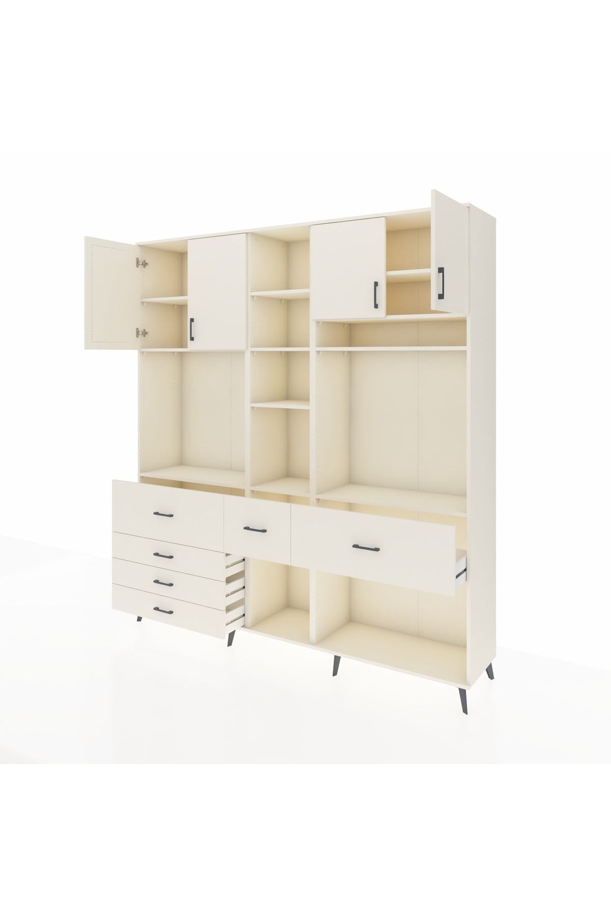 Hyperion Dolap 11 Raflı 6 Çekmeceli 4 Kapaklı 220x44x243 Aytaşı-Aytaşı/Aytaşı