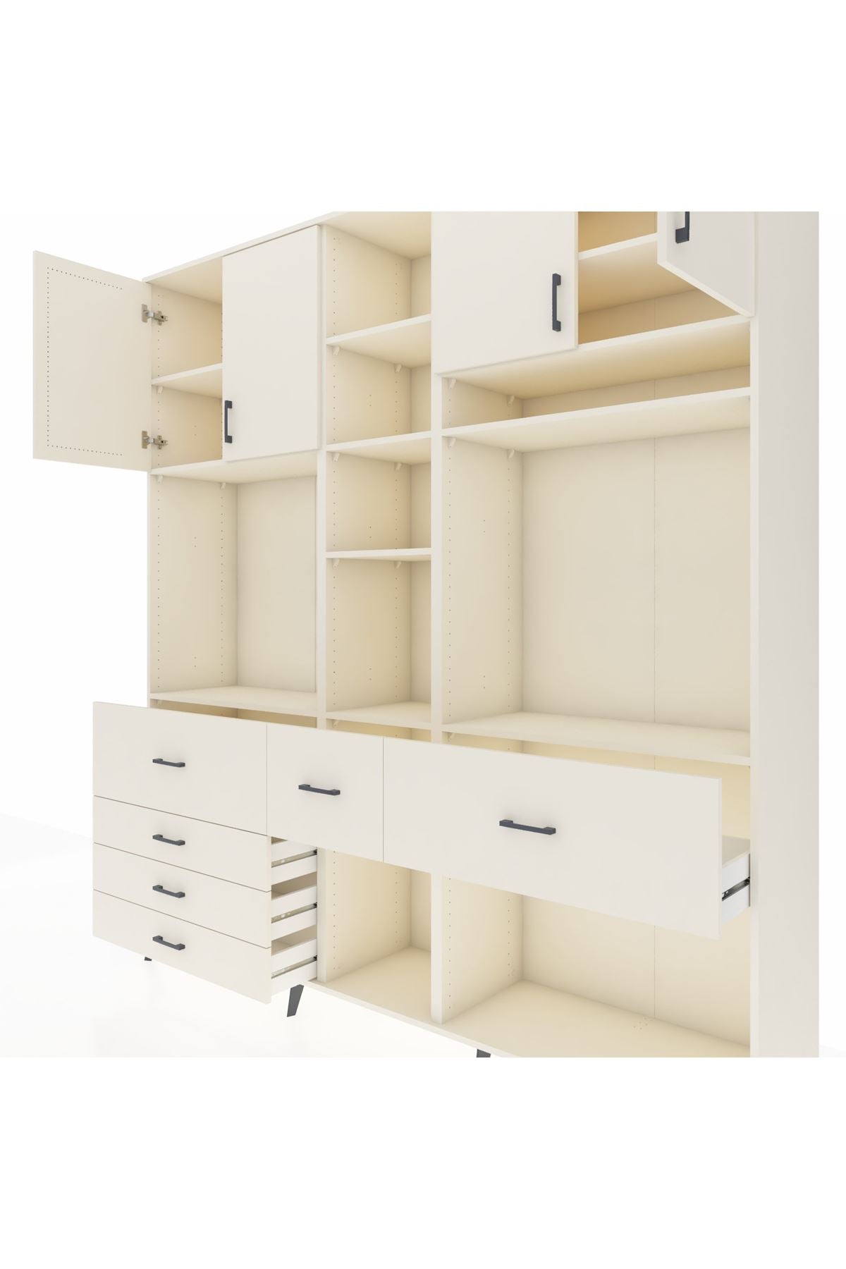 Hyperion Dolap 11 Raflı 6 Çekmeceli 4 Kapaklı 220x44x243 Aytaşı-Aytaşı/Aytaşı