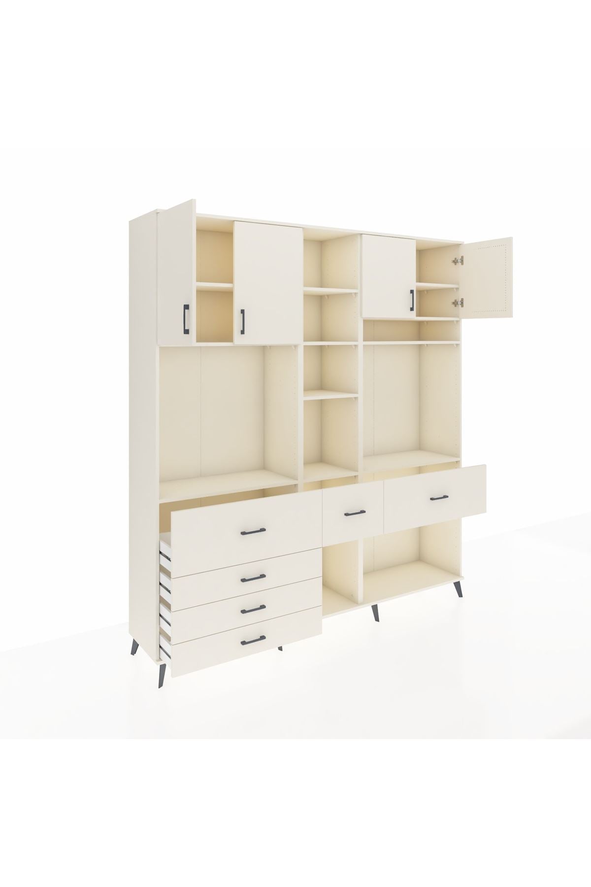 Hyperion Dolap 11 Raflı 6 Çekmeceli 4 Kapaklı 220x44x243 Aytaşı-Aytaşı/Aytaşı