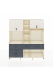 Hyperion Dolap 11 Raflı 6 Çekmeceli 4 Kapaklı 220x44x243 Aytaşı-Aytaşı/Antrasit