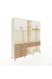 Hyperion Dolap 11 Raflı 6 Çekmeceli 4 Kapaklı 220x44x243 Aytaşı-Aytaşı/Çam