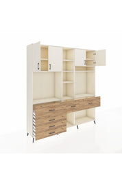 Hyperion Dolap 11 Raflı 6 Çekmeceli 4 Kapaklı 220x44x243 Aytaşı-Aytaşı/Çam