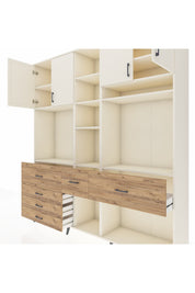 Hyperion Dolap 11 Raflı 6 Çekmeceli 4 Kapaklı 220x44x243 Aytaşı-Aytaşı/Çam