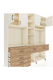 Hyperion Dolap 11 Raflı 6 Çekmeceli 4 Kapaklı 220x44x243 Aytaşı-Aytaşı/Çam