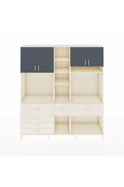 Hyperion Dolap 11 Raflı 6 Çekmeceli 4 Kapaklı 220x44x243 Aytaşı-Antrasit/Aytaşı