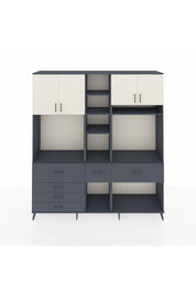 Hyperion Dolap 11 Raflı 6 Çekmeceli 4 Kapaklı 220x44x243 Antrasit-Aytaşı/Antrasit