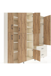 Hyperion Dolap 12 Raflı 2 Çekmeceli Tek Askılı 220x44x243 - S553M063V01B