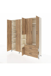 Hyperion Dolap 12 Raflı 2 Çekmeceli Tek Askılı 220x44x243 - S553M063V03B