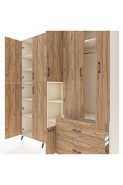 Hyperion Dolap 12 Raflı 2 Çekmeceli Tek Askılı 220x44x243 - S553M063V03B