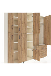 Hyperion Dolap 12 Raflı 2 Çekmeceli Tek Askılı 220x44x243 - S553M063V03B