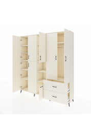 Hyperion Dolap 12 Raflı 2 Çekmeceli Tek Askılı 220x44x243 - S553M063V04B