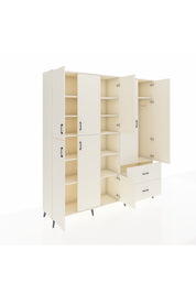 Hyperion Dolap 12 Raflı 2 Çekmeceli Tek Askılı 220x44x243 - S553M063V04B