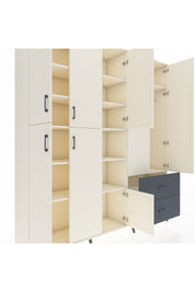 Hyperion Dolap 12 Raflı 2 Çekmeceli Tek Askılı 220x44x243 - S553M063V05B
