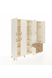 Hyperion Dolap 12 Raflı 2 Çekmeceli Tek Askılı 220x44x243 - S553M063V06B