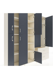 Hyperion Dolap 12 Raflı 2 Çekmeceli Tek Askılı 220x44x243 - S553M063V07B