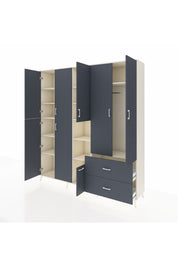 Hyperion Dolap 12 Raflı 2 Çekmeceli Tek Askılı 220x44x243 - S553M063V08B