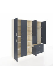 Hyperion Dolap 12 Raflı 2 Çekmeceli Tek Askılı 220x44x243 - S553M063V08B