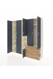 Hyperion Dolap 12 Raflı 2 Çekmeceli Tek Askılı 220x44x243 - S553M063V09B