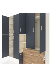 Hyperion Dolap 12 Raflı 2 Çekmeceli Tek Askılı 220x44x243 - S553M063V09B