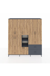 Hyperion Dolap 12 Raflı 2 Çekmeceli Tek Askılı 220x44x243 - S553M063V11B