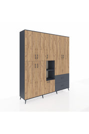 Hyperion Dolap 12 Raflı 2 Çekmeceli Tek Askılı 220x44x243 - S553M063V11B