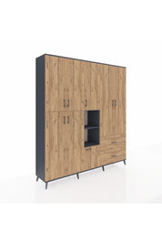 Hyperion Dolap 12 Raflı 2 Çekmeceli Tek Askılı 220x44x243 - S553M063V12B