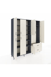 Hyperion Dolap 12 Raflı 2 Çekmeceli Tek Askılı 220x44x243 - S553M063V13B