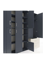 Hyperion Dolap 12 Raflı 2 Çekmeceli Tek Askılı 220x44x243 - S553M063V16B