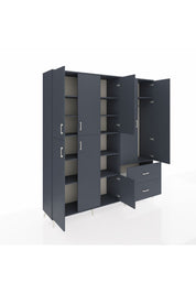 Hyperion Dolap 12 Raflı 2 Çekmeceli Tek Askılı 220x44x243 - S553M063V17B