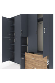 Hyperion Dolap 12 Raflı 2 Çekmeceli Tek Askılı 220x44x243 - S553M063V18B