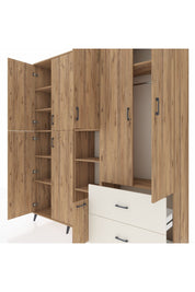 Hyperion Dolap 12 Raflı 2 Çekmeceli Tek Askılı 220x44x243 - S553M063V19B