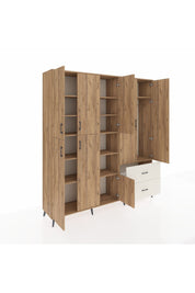 Hyperion Dolap 12 Raflı 2 Çekmeceli Tek Askılı 220x44x243 - S553M063V19B