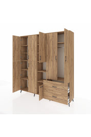 Hyperion Dolap 12 Raflı 2 Çekmeceli Tek Askılı 220x44x243 - S553M063V21B