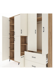 Hyperion Dolap 12 Raflı 2 Çekmeceli Tek Askılı 220x44x243 - S553M063V22B