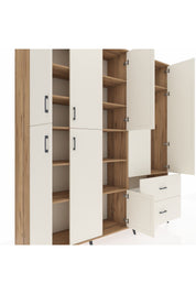Hyperion Dolap 12 Raflı 2 Çekmeceli Tek Askılı 220x44x243 - S553M063V22B