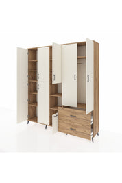 Hyperion Dolap 12 Raflı 2 Çekmeceli Tek Askılı 220x44x243 - S553M063V24B