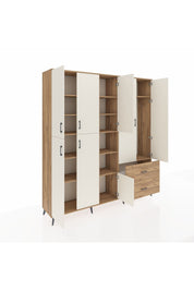 Hyperion Dolap 12 Raflı 2 Çekmeceli Tek Askılı 220x44x243 - S553M063V24B