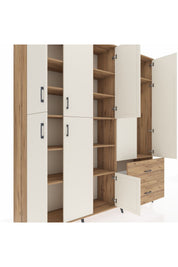 Hyperion Dolap 12 Raflı 2 Çekmeceli Tek Askılı 220x44x243 - S553M063V24B