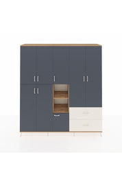 Hyperion Dolap 12 Raflı 2 Çekmeceli Tek Askılı 220x44x243 - S553M063V25B